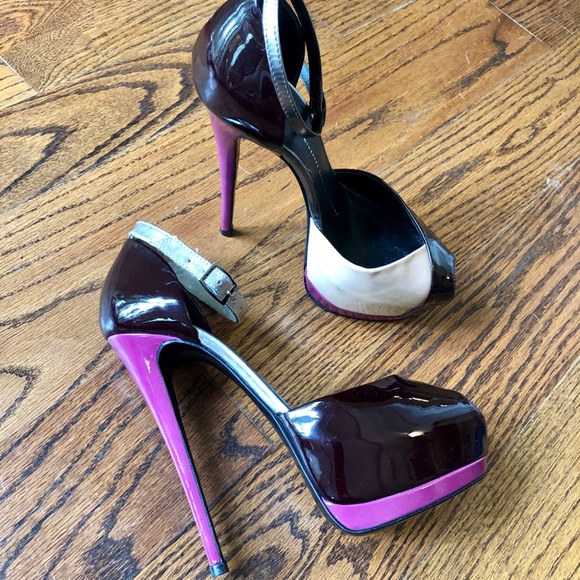 Giuseppe Zanotti d’Orsay Patent Platform Sandals - Picture 6 of 8